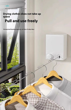 Invisible Punch-free Wall-mounted Clothesline